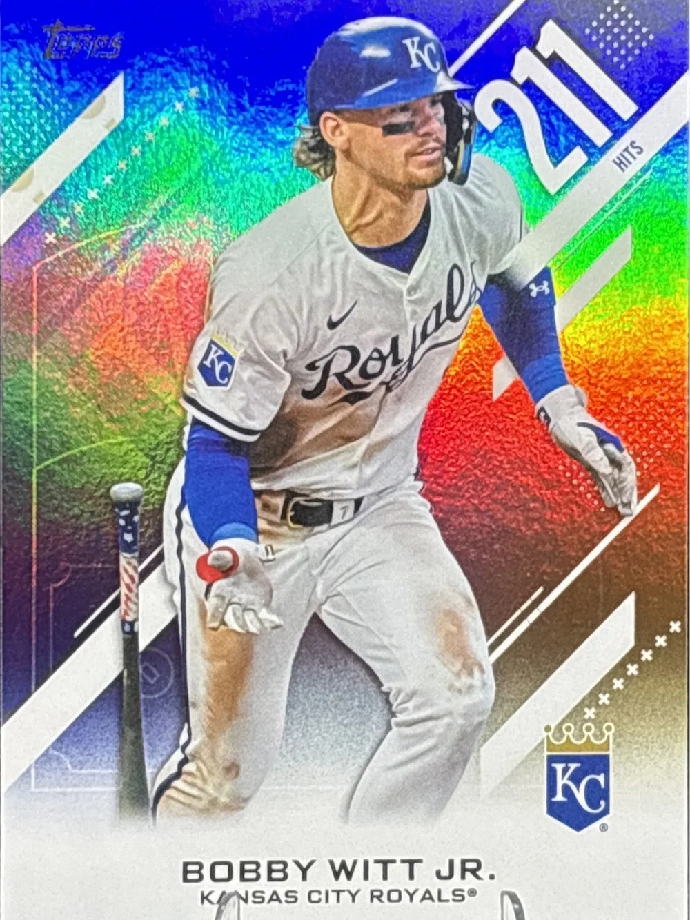 Topps Bobby Witt Jr. Kansas City Royals Rainbow Holo Trading Card
